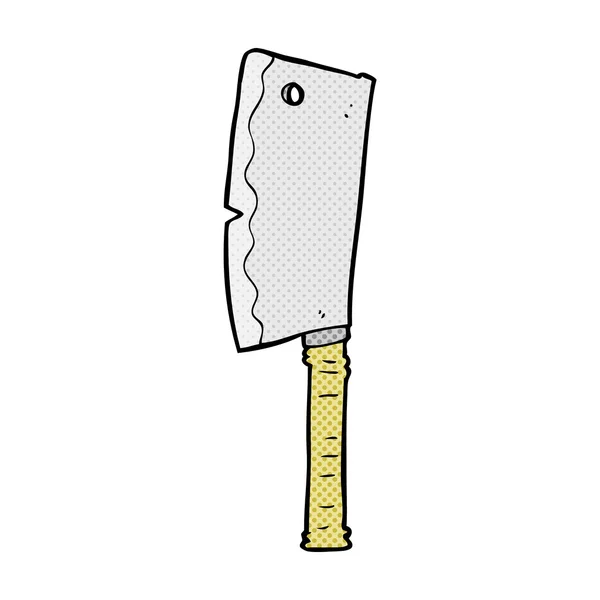 Caricatura historieta cuchillo de carne — Archivo Imágenes Vectoriales