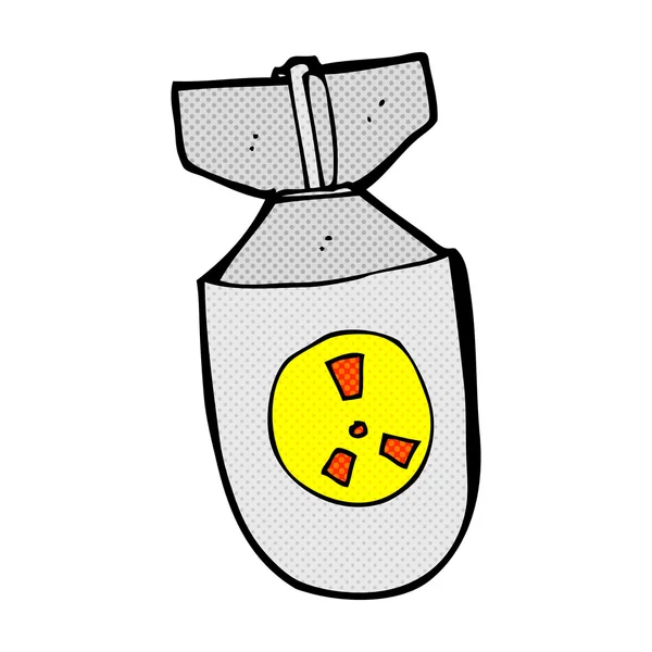 Bomba atómica de banda desenhada — Vetor de Stock