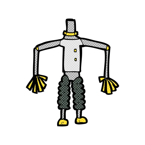 Komiska cartoon robot kropp (blanda och matcha komiska teckningar eller lägga till ow — Stock vektor
