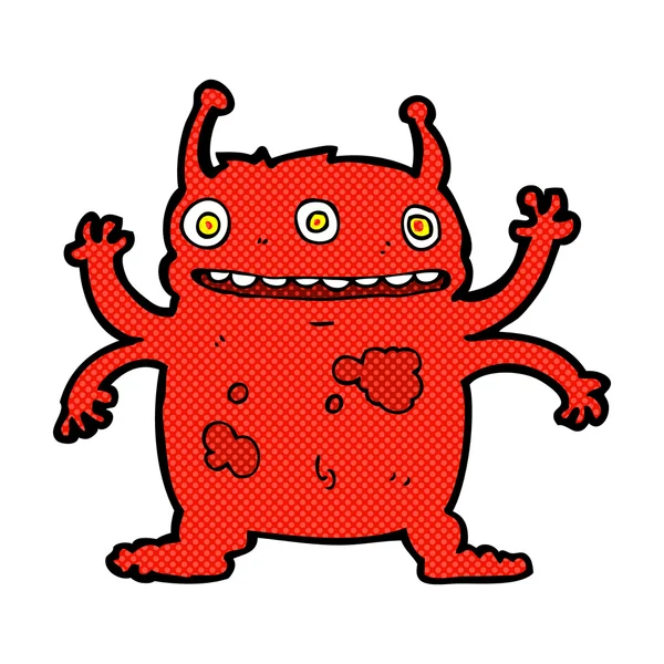 Desenho animado monstro alienígena — Vetor de Stock