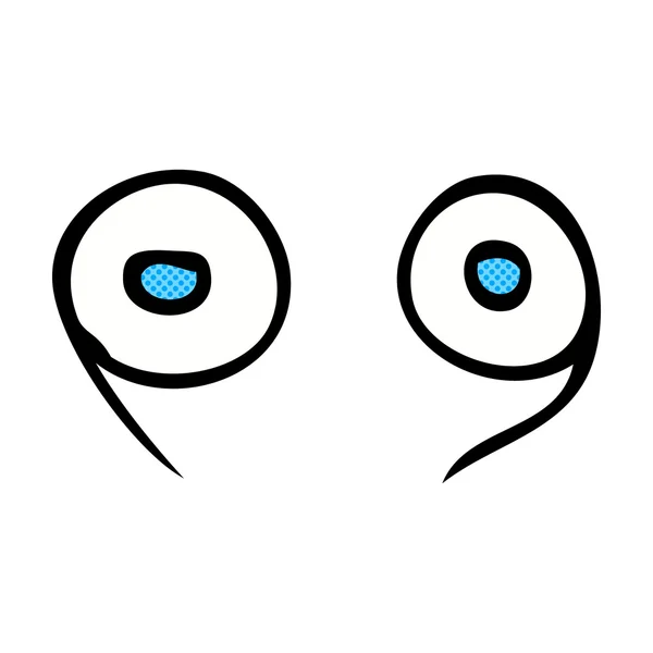 Ojos de dibujos animados cómicos — Vector de stock