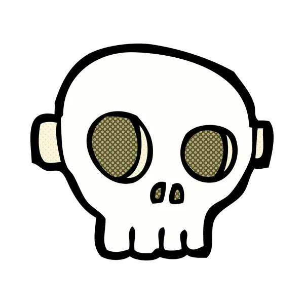Comic cartoon spooky skull mask — Stock Vector