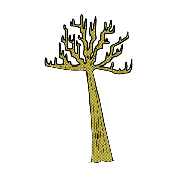 Desenhos animados em quadrinhos árvore de inverno —  Vetores de Stock