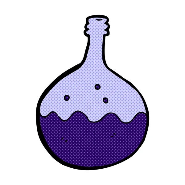 Comic dibujos animados burbujeante productos químicos — Vector de stock