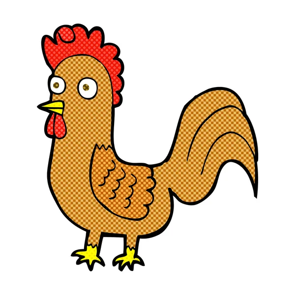 Comic cartoon rooster — Stock Vector