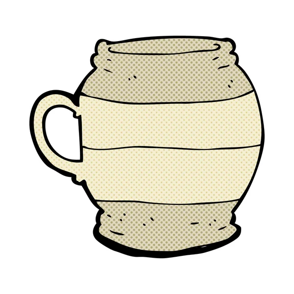 Comic cartoon big mug — Stock Vector
