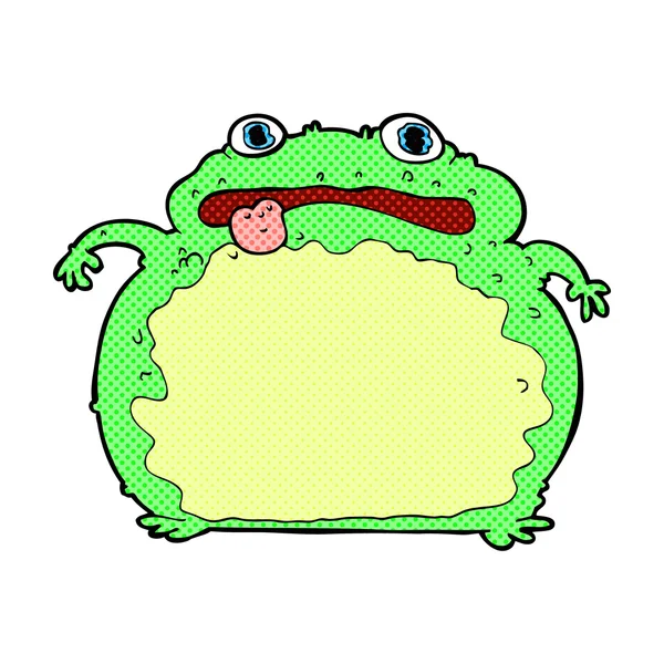 Bande dessinée drôle grenouille — Image vectorielle