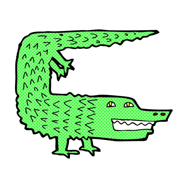 Comic cartoon crocodile — Stock Vector