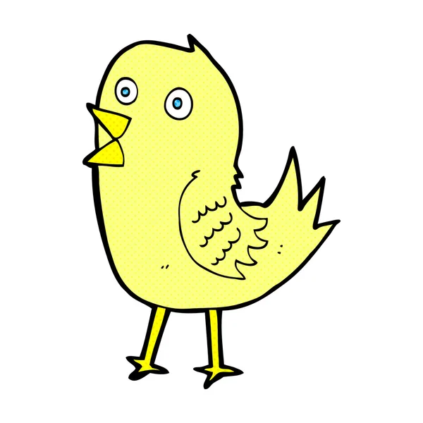 Bande dessinée bande dessinée tweeter oiseau — Image vectorielle