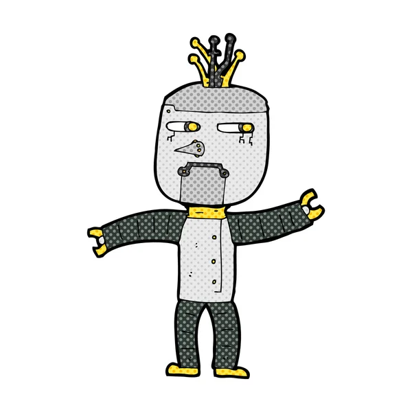 Robô de banda desenhada — Vetor de Stock