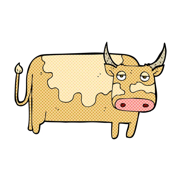 Vaca de dibujos animados cómicos — Vector de stock