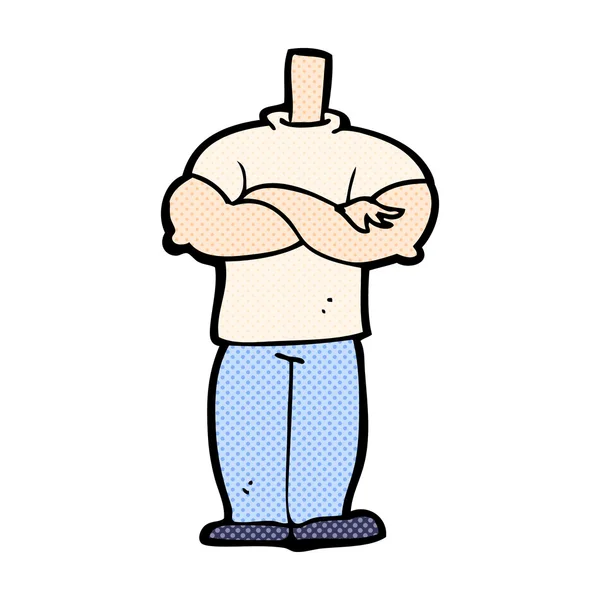 Komiks kreskówka ciała z założonymi rękami (mieszać i łączyć komiks kreskówka — Wektor stockowy