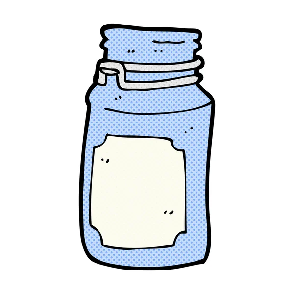コミック漫画キッチン瓶 — ストックベクタ
