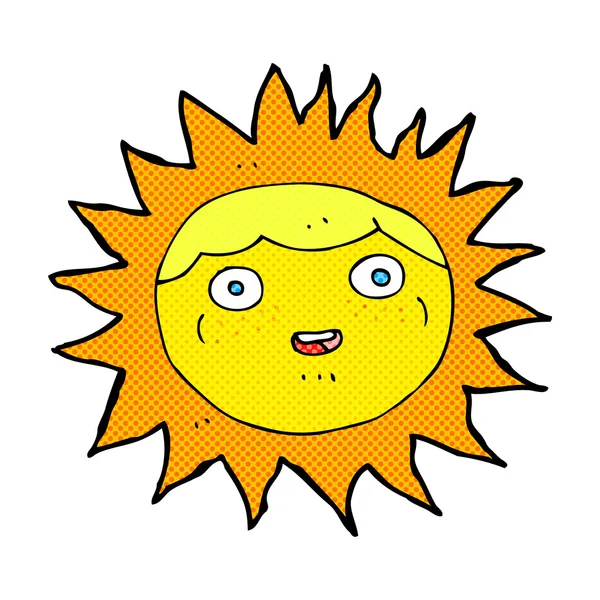 Персонаж коміксів сонця — стоковий вектор