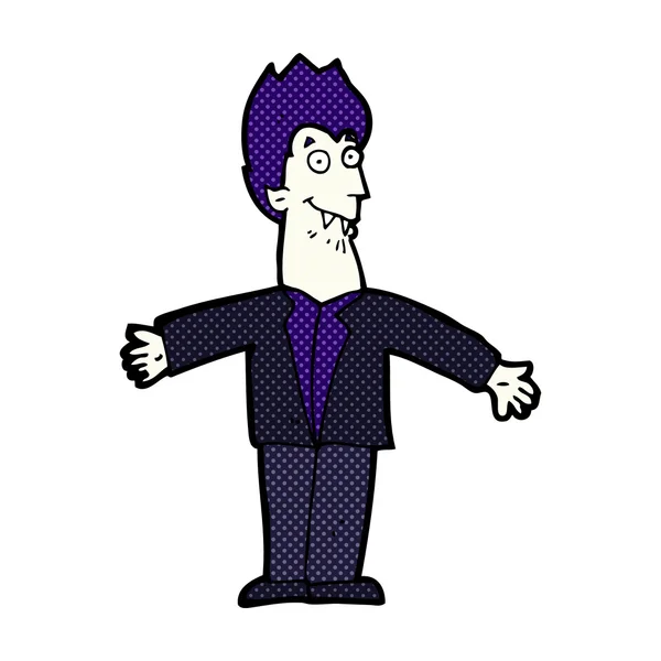 Comic cartoon vampire man — Stock Vector