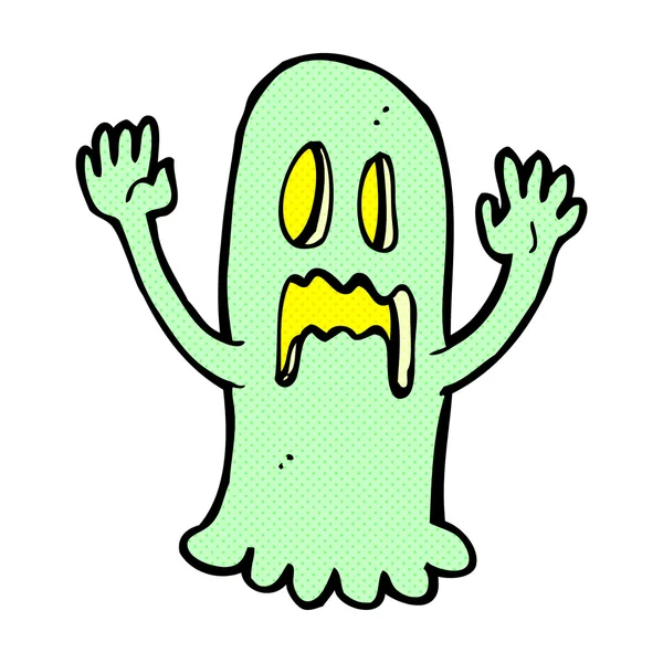 Cómic de dibujos animados fantasma espeluznante — Vector de stock