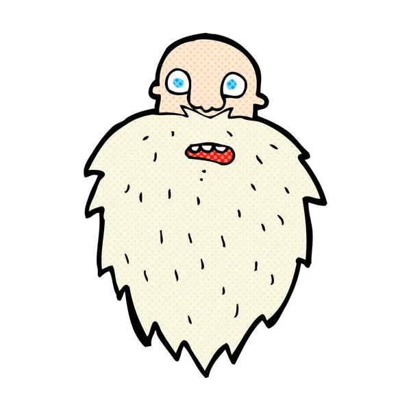 Historieta de dibujos animados barbudo hombre — Vector de stock