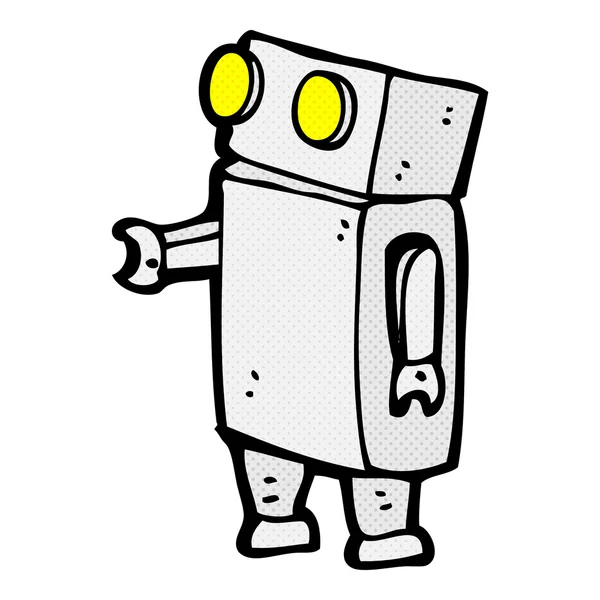 Robot de dibujos animados cómicos — Archivo Imágenes Vectoriales