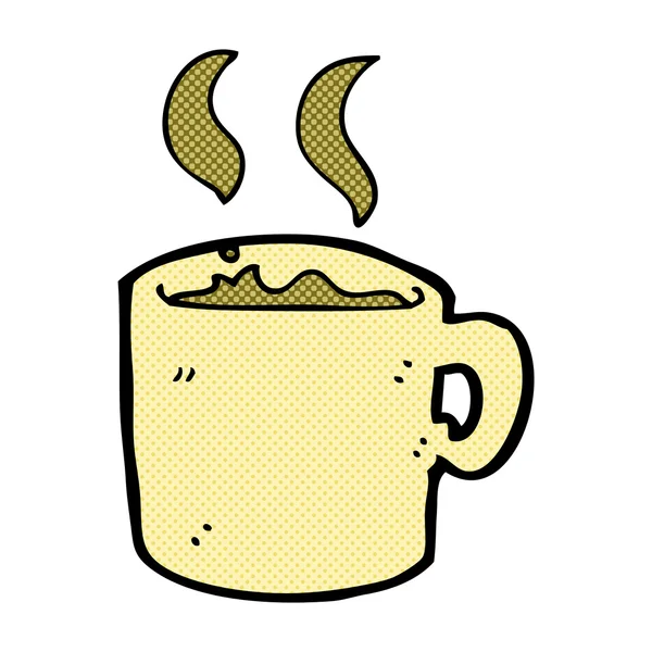 Komik karikatür bir fincan kahve — Stok Vektör