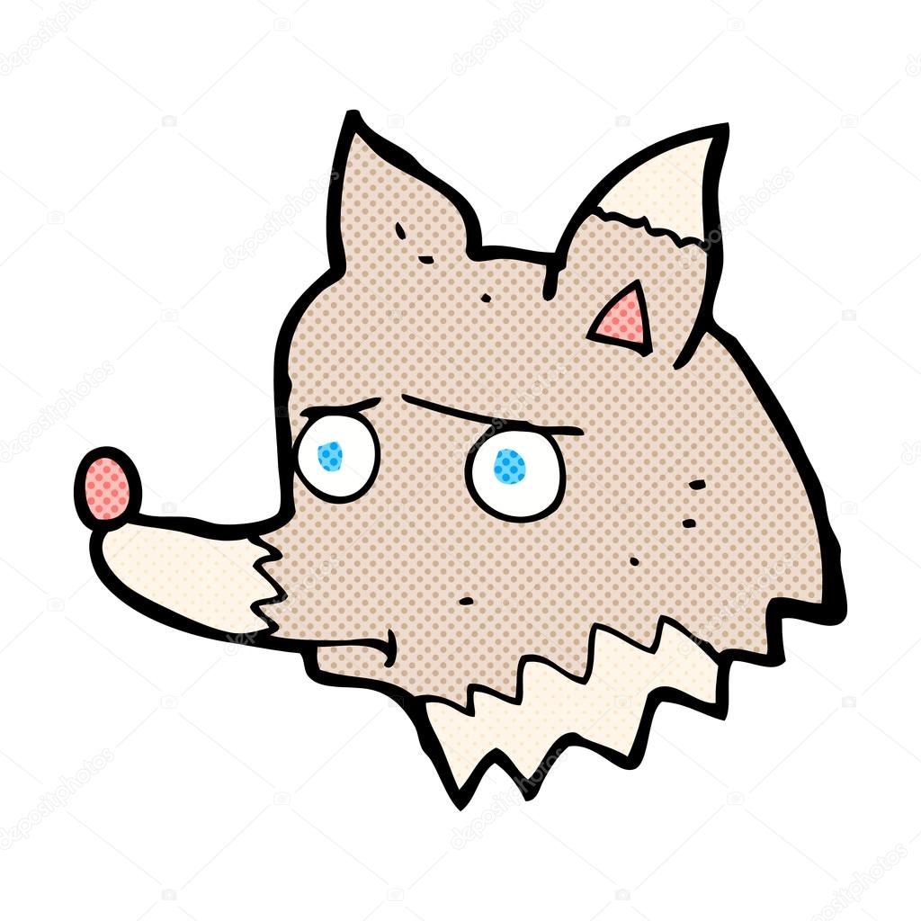 Malheureux Loup Dessin Animé Comique Image Vectorielle