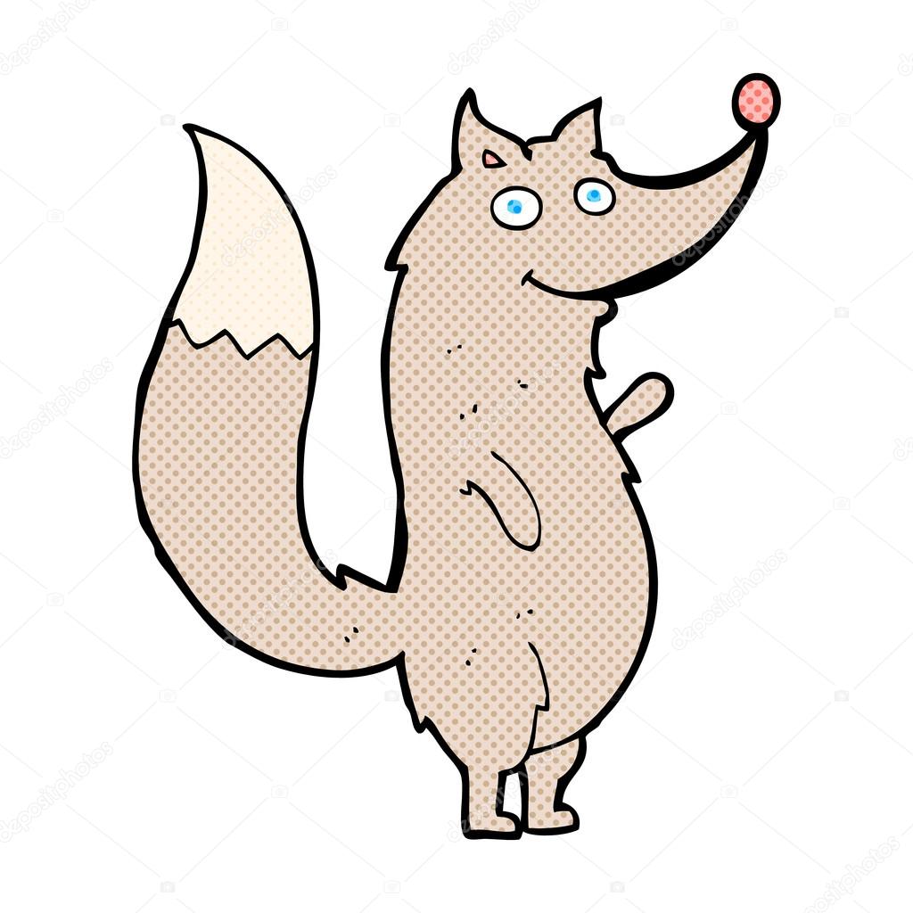 comic cartoon waving wolf stock vector c lineartestpilot 74328443 depositphotos