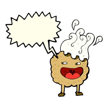 Konuşma balonlu çerez çizgi film karakteri