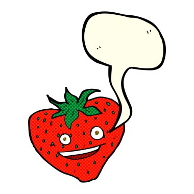 çizgi film çilek ile konuşma balonu