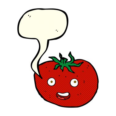 çizgi film domates ile konuşma balonu