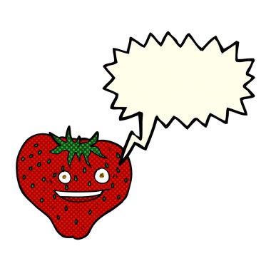 çizgi film çilek ile konuşma balonu