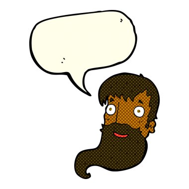 çizgi film sakallı adam konuşma baloncuğu ile