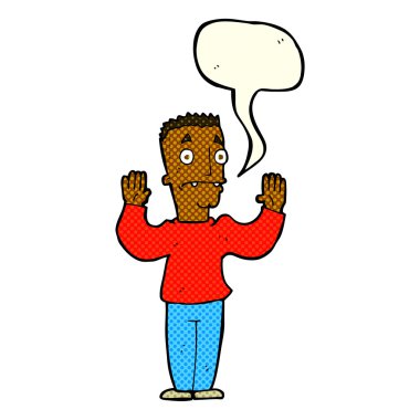 çizgi film adam konuşma balonu ile teslim