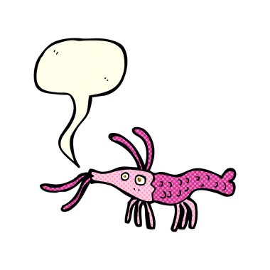 Konuşma balonlu karides