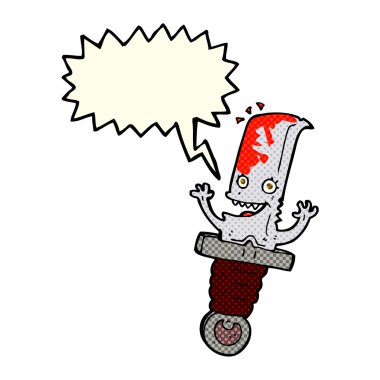 Konuşma baloncuklu çılgın çizgi film karakteri.