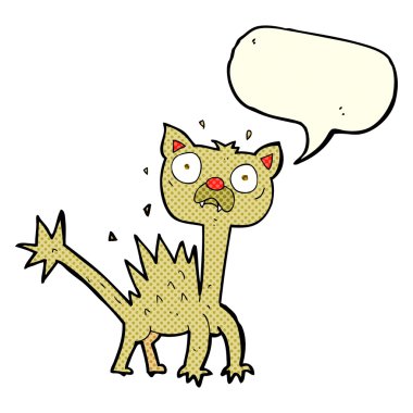 çizgi film korkmuş kedi konuşma baloncuğu