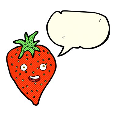 çizgi film çilek ile konuşma balonu