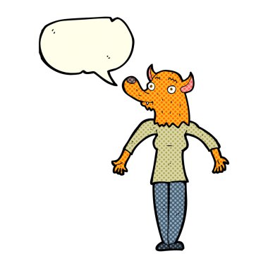 çizgi film fox kadınla konuşma balonu