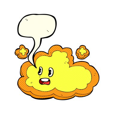 Konuşma baloncuklu çizgi film bulutu