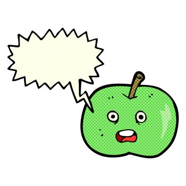 çizgi film parlak apple ile konuşma balonu