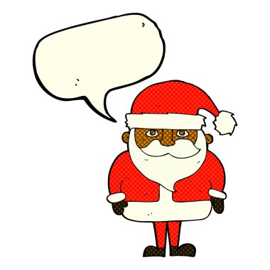 Konuşma balonlu çizgi film Noel Baba