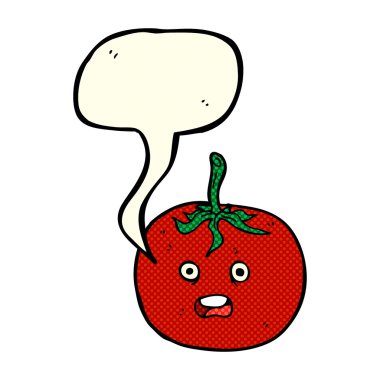 çizgi film domates ile konuşma balonu