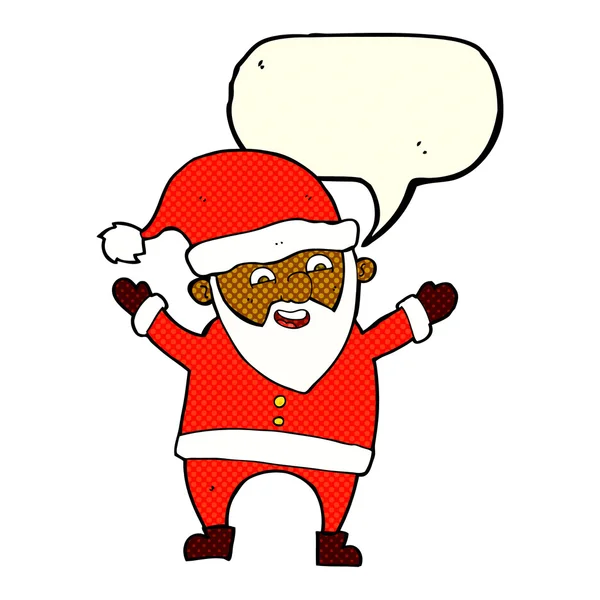 Dibujos animados Santa Claus con burbuja de habla — Vector de stock