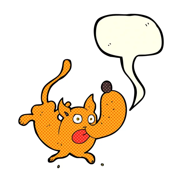 Мультяшная смешная собака с пузырьком речи — стоковый вектор