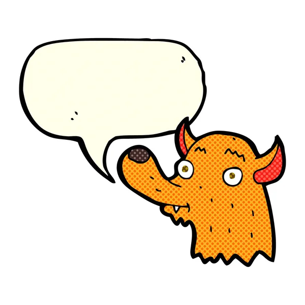 Cartoon happy fox with speech bubble — Stock Vector