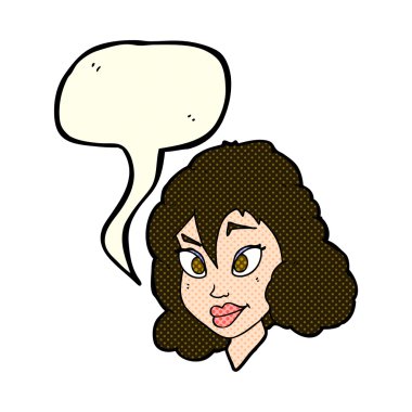 çizgi film güzel kadınla konuşma balonu