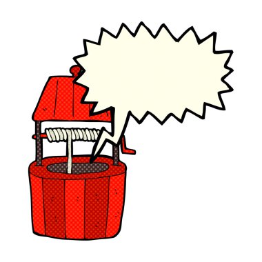 Konuşma baloncuğu ile dilek kuyusu