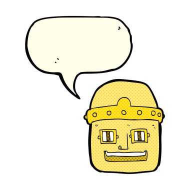çizgi film robot kafa ile konuşma balonu