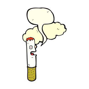 Konuşma baloncuklu çizgi film sigarası