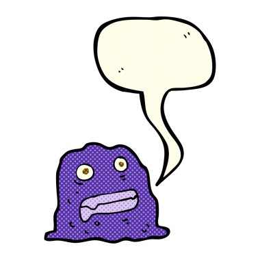 Konuşma baloncuklu çizgi film yaratığı