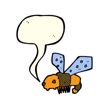 Konuşma balonlu çizgi film arısı