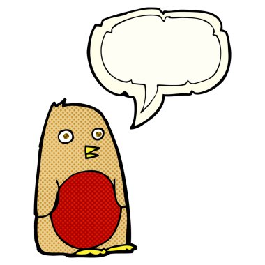 Konuşma balonlu çizgi robin